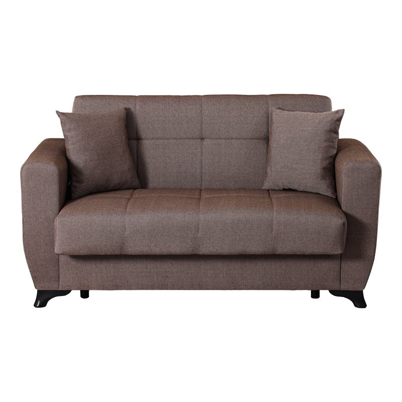 Canapea extensibila 2-seater sofabed Modesto, Stofa, 153x84x86 cm - Maro