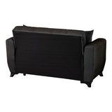 Canapea extensibila 2-seater sofabed Modesto, Stofa, 153x84x86 cm - Negru