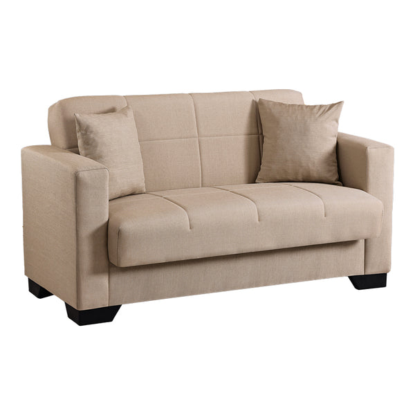 Canapea extensibila 2-seater sofabed Vox, Stofa, Bej, 150x84x83 cm