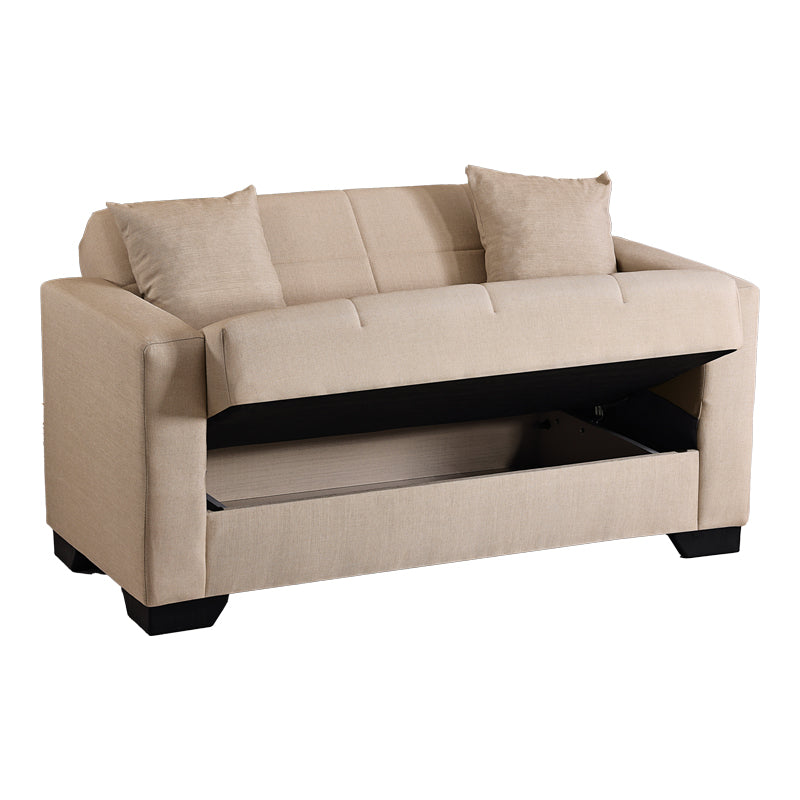 Canapea extensibila 2-seater sofabed Vox, Stofa, Bej, 150x84x83 cm