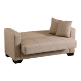 Canapea extensibila 2-seater sofabed Vox, Stofa, Bej, 150x84x83 cm