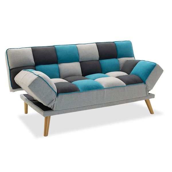 Canapea extensibila 3 locuri Andy stofa Multicolora, Multicolor, 177x91x86 cm