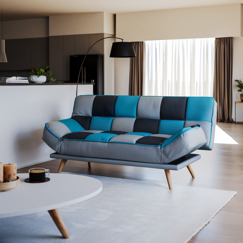 Canapea extensibila 3 locuri Andy stofa Multicolora, Multicolor, 177x91x86 cm, imagine suplimentara