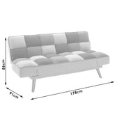 Canapea extensibila 3 locuri Andy stofa Multicolora, Multicolor, 177x91x86 cm, foto produs 9