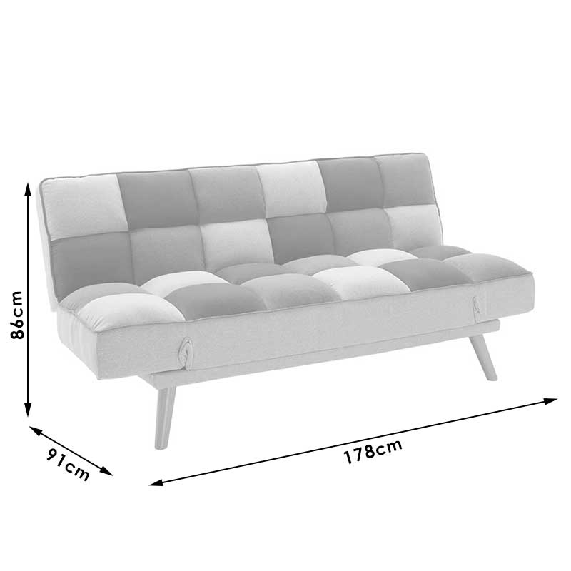 Canapea extensibila 3 locuri Andy stofa Multicolora, Multicolor, 177x91x86 cm, foto produs 9