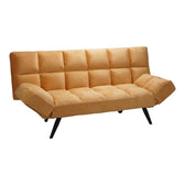 Canapea extensibila 3 locuri Freddo, Catifea, Galbena, 181x81x86 cm, perspectiva suplimentara