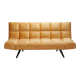 Canapea extensibila 3 locuri Freddo, Catifea, Galbena, 181x81x86 cm