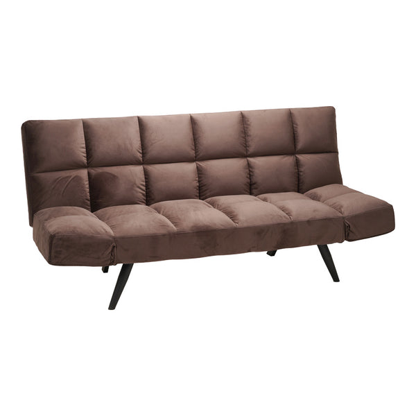 Canapea extensibila 3 locuri Freddo I, Velvet, Maro, 181x81x86 cm