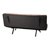 Canapea extensibila 3 locuri Freddo I, Velvet, Maro, 181x81x86 cm, foto produs 8