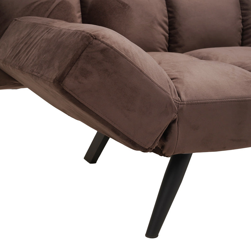 Canapea extensibila 3 locuri Freddo I, Velvet, Maro, 181x81x86 cm, foto produs 10