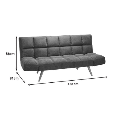 Canapea extensibila 3 locuri Freddo I, Velvet, Maro, 181x81x86 cm, foto produs 11