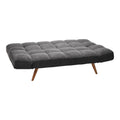Canapea extensibila 3 locuri Freddo, stofa, antracit, 181x81x86 cm, detaliu produs