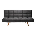 Canapea extensibila 3 locuri Freddo, stofa, antracit, 181x81x86 cm, foto produs