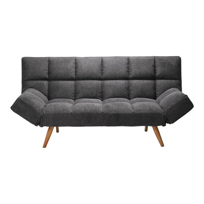 Canapea extensibila 3 locuri Freddo, stofa, antracit, 181x81x86 cm, foto produs 6