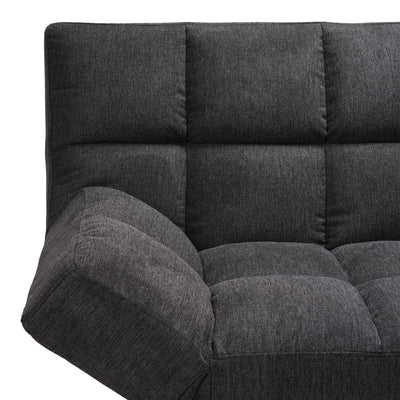 Canapea extensibila 3 locuri Freddo, stofa, antracit, 181x81x86 cm, foto produs 9