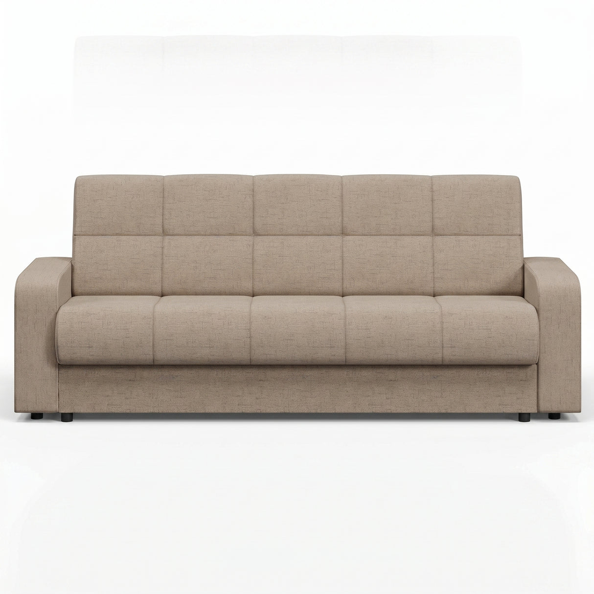 Canapea extensibila 3 locuri Thassos cu lada de depozitare, Bej - Maro, 220x70x90 cm - Bej