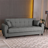 Canapea extensibila 3-seater sofabed Lincoln, Stofa, 226x84x93 cm - Antracit