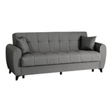 Canapea extensibila 3-seater sofabed Lincoln, Stofa, 226x84x93 cm - Antracit