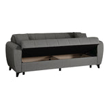 Canapea extensibila 3-seater sofabed Lincoln, Stofa, 226x84x93 cm - Antracit