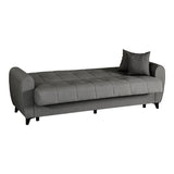 Canapea extensibila 3-seater sofabed Lincoln, Stofa, 226x84x93 cm - Antracit