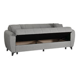 Canapea extensibila 3-seater sofabed Lincoln, Stofa, 226x84x93 cm - Gri