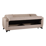 Canapea extensibila 3-seater sofabed Modesto, Stofa, 213x84x86 cm - Crem