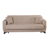Canapea extensibila 3-seater sofabed Modesto, Stofa, 213x84x86 cm - Crem