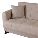 Canapea extensibila 3-seater sofabed Modesto, Stofa, 213x84x86 cm - Crem