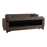 Canapea extensibila 3-seater sofabed Modesto, Stofa, 213x84x86 cm - Maro