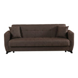 Canapea extensibila 3-seater sofabed Modesto, Stofa, 213x84x86 cm - Maro