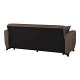 Canapea extensibila 3-seater sofabed Modesto, Stofa, 213x84x86 cm - Maro