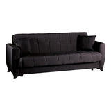 Canapea extensibila 3-seater sofabed Modesto, Stofa, 213x84x86 cm - Negru