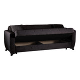 Canapea extensibila 3-seater sofabed Modesto, Stofa, 213x84x86 cm - Negru