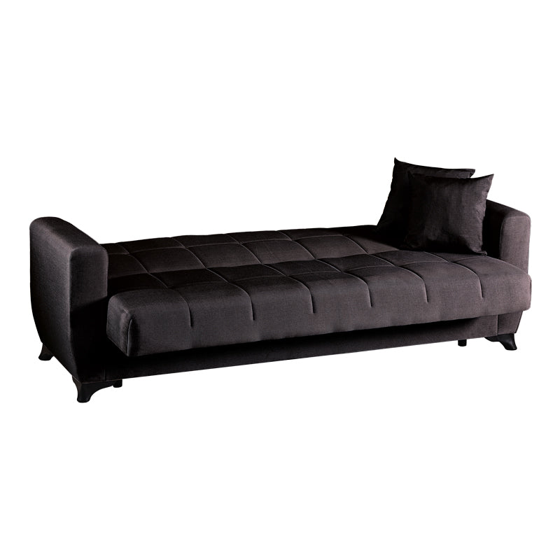 Canapea extensibila 3-seater sofabed Modesto, Stofa, 213x84x86 cm - Negru