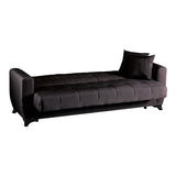 Canapea extensibila 3-seater sofabed Modesto, Stofa, 213x84x86 cm - Negru