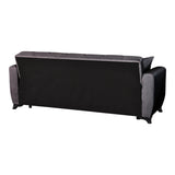 Canapea extensibila 3-seater sofabed Modesto, Stofa, 213x84x86 cm - Negru