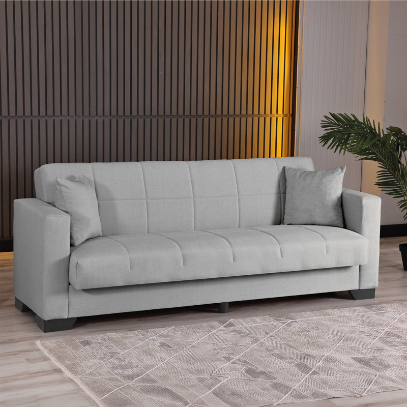 Canapea extensibila 3-seater sofabed Vox, Stofa, 210x84x83 cm - Gri