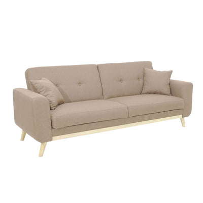 Canapea extensibila Carmelo - stofa bej 214x80x86 cm
