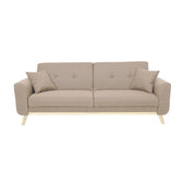 Canapea extensibila Carmelo - stofa, bej, 214x80x86 cm, imagine suplimentara