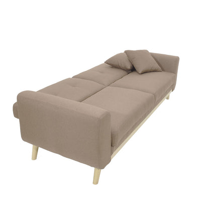 Canapea extensibila Carmelo - stofa, bej, 214x80x86 cm, detaliu produs