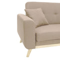 Canapea extensibila Carmelo - stofa, bej, 214x80x86 cm, perspectiva suplimentara