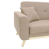 Canapea extensibila Carmelo - stofa, bej, 214x80x86 cm, perspectiva suplimentara