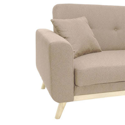 Canapea extensibila Carmelo - stofa, bej, 214x80x86 cm, perspectiva suplimentara