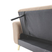 Canapea extensibila Carmelo - stofa, bej, 214x80x86 cm, foto produs