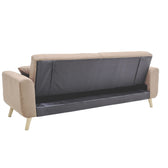 Canapea extensibila Carmelo - stofa, bej, 214x80x86 cm, foto produs 6