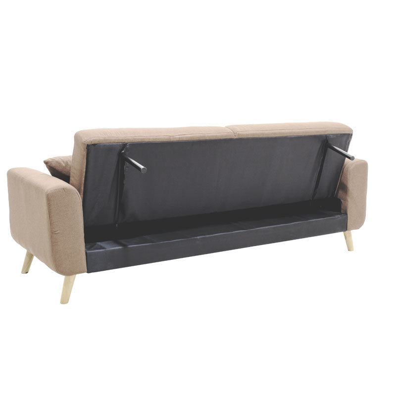 Canapea extensibila Carmelo - stofa, bej, 214x80x86 cm, foto produs 7