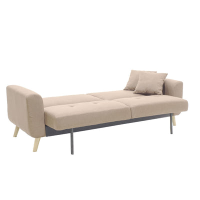 Canapea extensibila Carmelo - stofa, bej, 214x80x86 cm, foto produs 8