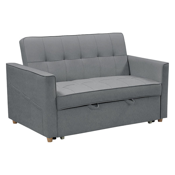 Canapea extensibila Commit stofa, Antracit - Gri, 142x93x90 cm