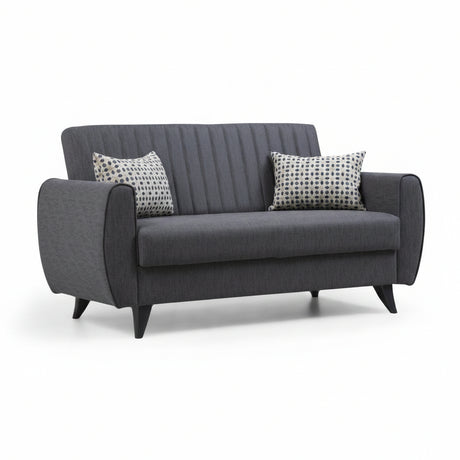 Canapea extensibila cu 2 locuri Alkon cu Lada de Depozitare, 158x86x77 cm