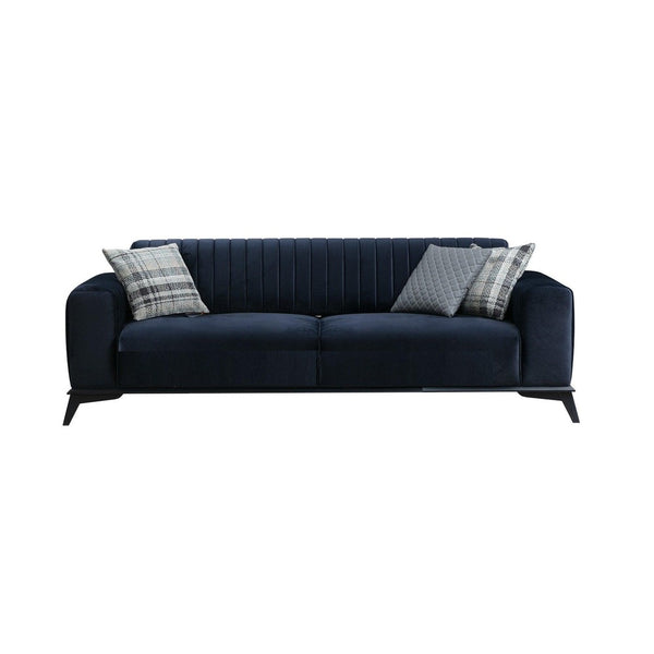 Canapea extensibila cu 3 Locuri Lisa, Albastru Marin, 220x92x77 cm